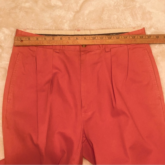 Ralph Lauren chino in Nantucket red, mens pleated chino pants 33x32 - Picture 13 of 16